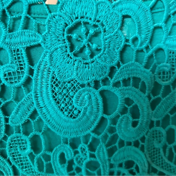 Leo & Ugo - French Designer Lace Dress – Bold Green Elegance “MADE IN FRANCE!” - Picture 9 of 11